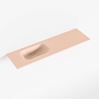 Mondiaz EDEN Fontein - 80x23x0.9cm - wasbak Links - zonder kraangaten - voor toiletmeubel - Solid surface - Rosee