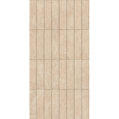 ÉCHANTILLON Terravito Elzino carreau mural et de sol - 6x24cm - Aspect pierre naturelle - Beige mat (beige)