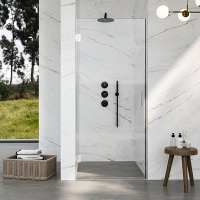 Marenza Neptune 5000 Douchedeur - 75x200cm - profielloos veiligheidsglas - anti kalk - chroom