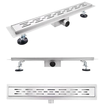 FugaFlow Eccelente Anta douchegoot 110cm - met rooster - met vloerflens - RVS