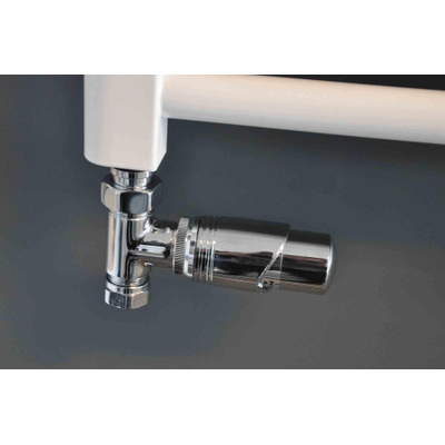 Wiesbaden Luxe Ensemble de raccordement radiateur therm. droit chrome