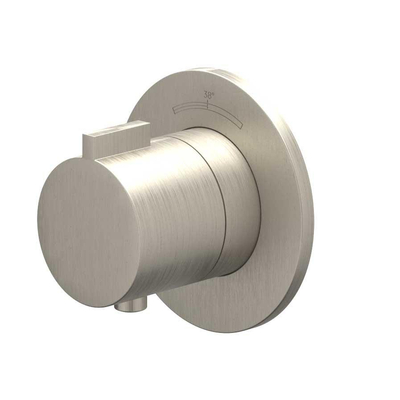 IVY Pact Élément de finition - pour mitigeur thermostatique encastré - Symmetry - rosace ronde - Nickel brossé PVD