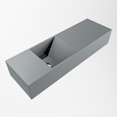 Mondiaz TYNE Fontaine - 70x23x12cm - lavabo Gauche - sans trous de robinetterie - solid surface - Plata