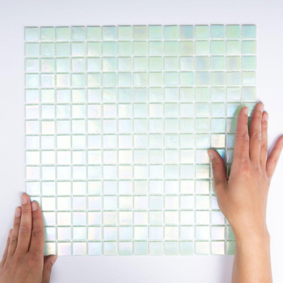 La Mosaic Factory Amsterdam carreau mosaïque - 32,2x32,2cm - carrelage mural et de sol - Carré - Verre Vert Clair brillant