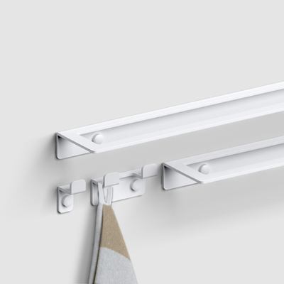 Clou Fold porte-serviettes 60cm blanc mat revêtement par poudre