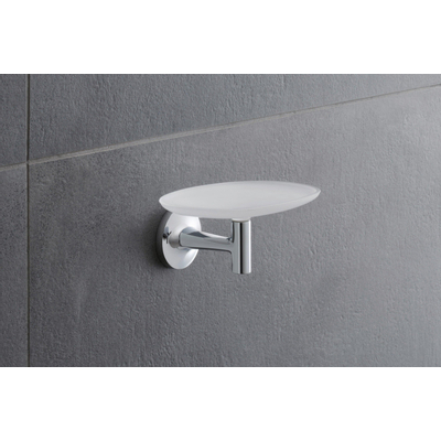 Duravit Starck T Zeephouder - wandmodel - 14x10.6cm -matglas - hoogglans chroom
