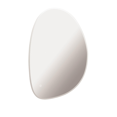 Crosswater Mada Spiegel met verlichting - 60x80cm - horizontaal/verticaal - LED - 2700K tot 6400K - dimbaar - kiezelvorm - helder (zilver)