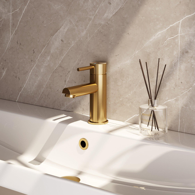 BRAUER Stripe Mitigeur lavabo bas en applique - modèle A - or brossé PVD