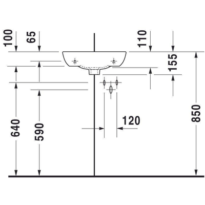 Duravit ME by Starck lave-mains d'angle 43x38cm avec 1 trou de robinet avec trop-plein avec WonderGliss blanc