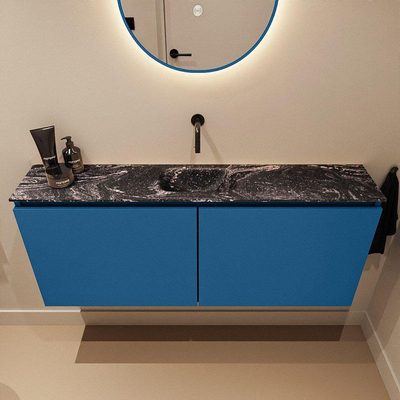 MONDIAZ TURE-DLUX 120cm toiletmeubel Jeans. EDEN wastafel Lava positie midden. Zonder kraangat.