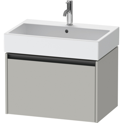 Duravit Ketho.2 Wastafelonderbouwkast - met 1 lade - 68.4x46x44cm - met greep antraciet - betongrijs mat