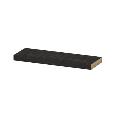 INK 20d wandplank - 60x20x3.5cm - voorzijde afgekant - tbv nis - MFC Houtskool eiken