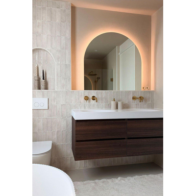 BRAUER Ruby Deluxe spiegel - 100 rondboog met indirecte LED-verlichting met dim- en kleurfunctie en afstandsbediening