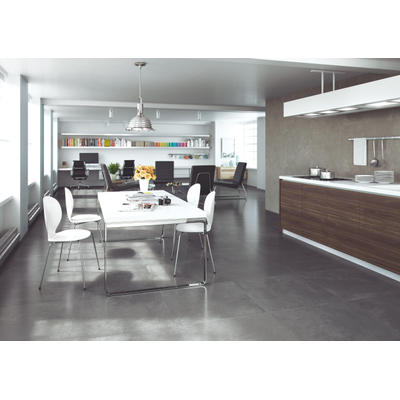 ÉCHANTILLON Terravito Velaro carrelage murale et de sol - 75x75cm - 10.2mm - Carré - rectifié - effet béton - anthracite mat