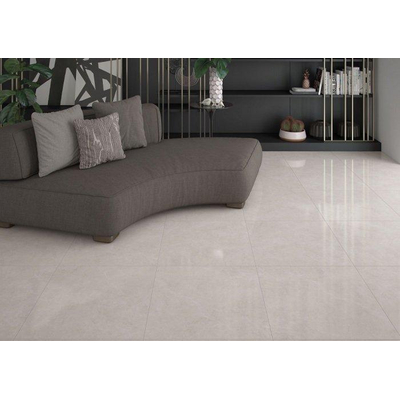 ÉCHANTILLON Terravito Quarno carreau mural et de sol - 60x60cm - 9mm - Carré - Aspect marbre - Beige brillant