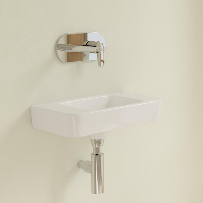 Villeroy & Boch O.novo fontein - 50x25cm - zonder kraangat - zonder overloop - White Alpine (glans wit)