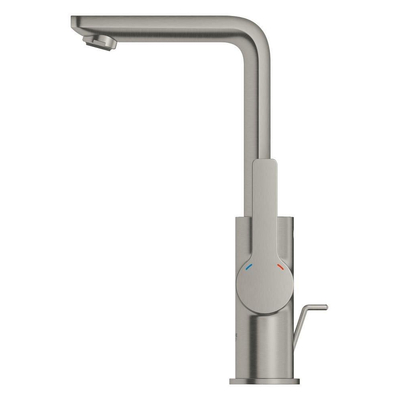 Grohe Lineare New Waterbesparende Wastafelkraan - L-Size - met waste - draaibare gegoten uitloop - Supersteel (RVS)