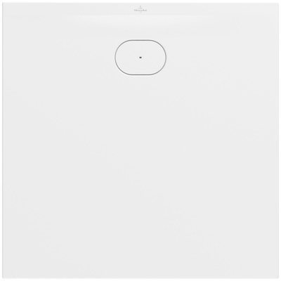 Villeroy & Boch Ecora douchebak - 100x100x3.5cm - afvoer korte zijde - stone white (wit)