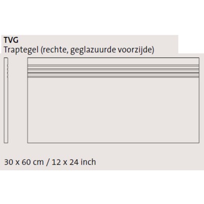 Mosa solids traptrede 29.7X59.7cm clay grey mat