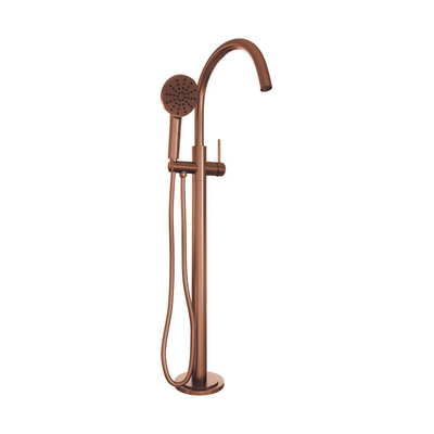 Brauer Copper Edition vrijstaande badmengkraan met 3 standen handdouche geborsteld koper PVD
