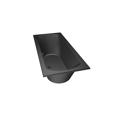 Xenz Lagoon Duobad - 170x75x53 - afvoer Midden - acryl - ebony