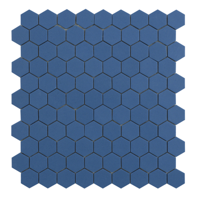 ÉCHANTILLON Terravito Fiesole carreau mural - 3,5x3,5cm - Carré - 5mm - Mosaïque - bleu marine