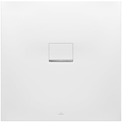 Villeroy & Boch Squaro infinity kunststof douchebak quaryl vierkant - 100x100x4cm - Stone White (mat wit)