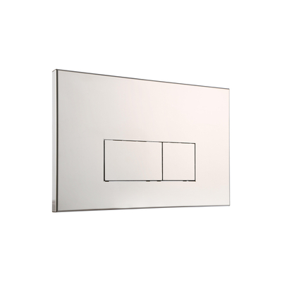 Geberit Réservoir encastré UP320 avec plaque de commande QeramiQ metal - double chasse - boutons rectangulaires - métal blanc mat
