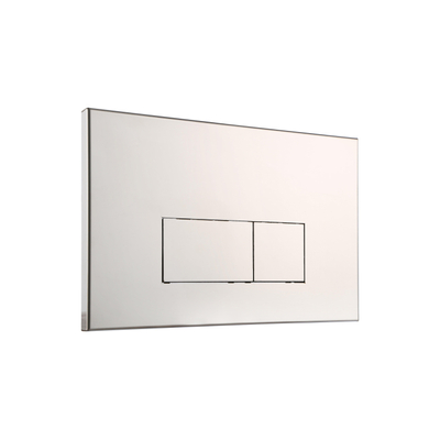 QeramiQ Push Plaque de commande DualFlush pour bâti-support Geberit UP320 Métal rectangulaire blanc mat