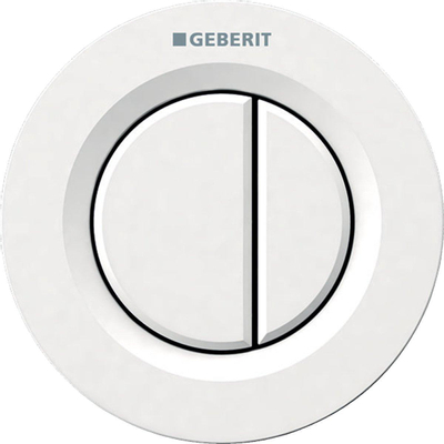Geberit Type01 afstandsbediening pneumatisch - voor 2-toets spoeling - 9.5x9.5cm - wit