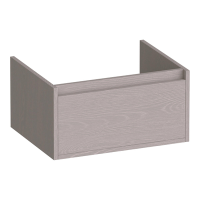 BRAUER Hope wastafelonderkast - 59x30x45.5cm - 1 softclose lade greeploos - 1 sifon uitsparing - Timber Greige
