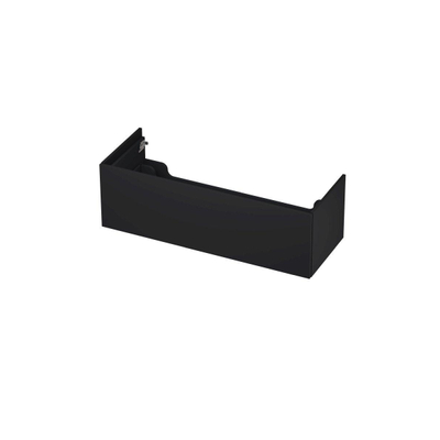 INK Wastafelonderkast - 120x45x37.6cm - 1 lade - push to open - met recht opdekfront - MDF lak - Mat zwart