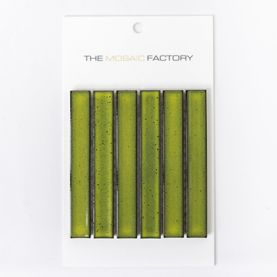 SAMPLE The Mosaic Factory Sevilla carreau mosaïque 2x14.5x0.8cm pour mur kitkat finger Céramique vert