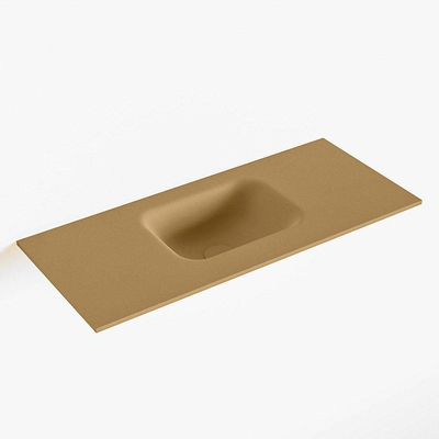Mondiaz LEX Fontaine - 70x30x0.9cm - vasque au milieu - sans trous de robinet - pour meuble de toilettes - Solid surface - Oro