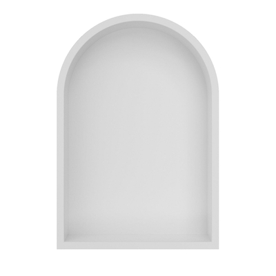 Wiesbaden Demis Inbouwnis - 30x45x10cm - rondboog - mat wit