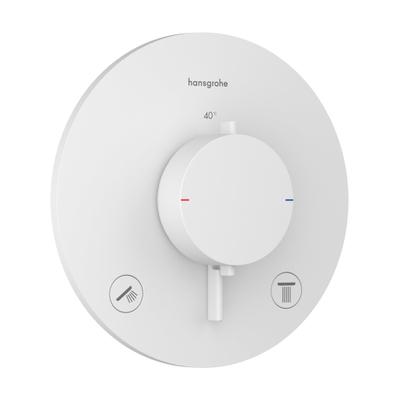 Hansgrohe Ecostat Comfort S - inbouw - thermostaat - 2 functies - mat wit