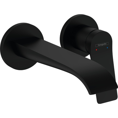 Hansgrohe VIVENIS Mitigeur lavabo encastré mural déport 192 mm noir mat