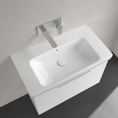 Villeroy & Boch Architectura wastafel - 80x44.5cm - zonder kraangat - met overloop CeramicPlus - White Alpine (glans wit)