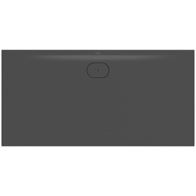 Villeroy & Boch Ecora douchebak - 160x80x3.5cm - afvoer lange zijde - anthracite (antraciet)
