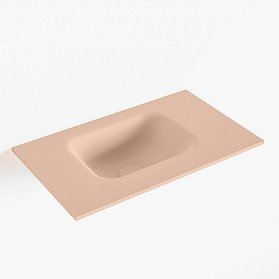 Mondiaz LEX Fontein - 50x30x0.9cm - wasbak Links - zonder kraangaten - voor toiletmeubel - Solid surface - Rosee
