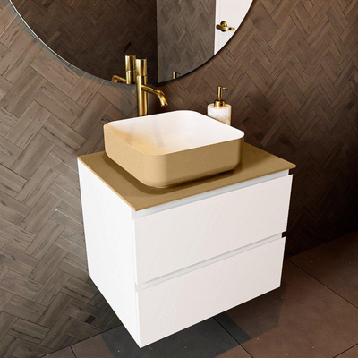 Mondiaz TOP 46 Topblad - 60x46x0.9cm - geschikt voor afdekplaat - Solid surface - Oro