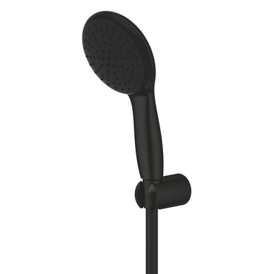 GROHE Vitalio Start QuickFix Ensemble de douchette à main - Ø11cm - 2 jets - 7,4 l/min - avec support - avec flexible - 175cm - noir mat