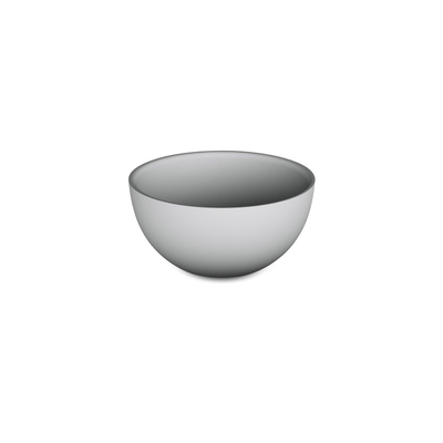 Zeza Element Waskom - 25x25x12cm - solid surface - met afvoerplug - mat licht grijs