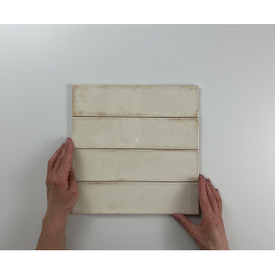 ÉCHANTILLON Terravito Dalmira carreau mural - 7.5x30cm - 8.6mm - Rectangle - Beige brillant