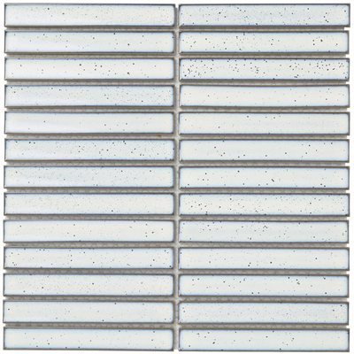 La mosaïque Mosaic Factory Sevilla - 29,6x29,9cm - carrelage mural - Rectangulaire - Porcelaine Blanc avec éclats bleus Brillant