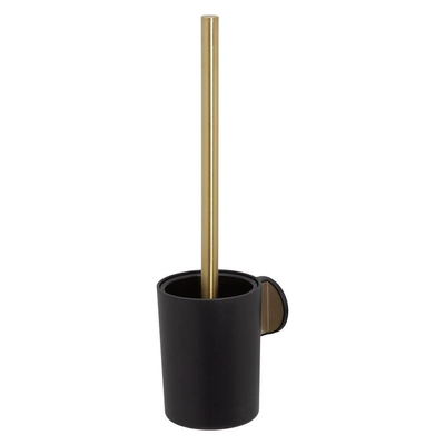 Tiger Tune Toiletborstel met houder Messing geborsteld / Zwart 9.6x38.2x12.1cm SHOWROOMMODEL