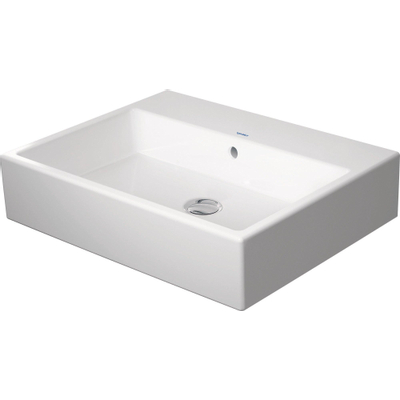 Duravit Vero air Wastafel - geslepen - zonder kraangat - met overloop - 60x47cm - inclusief bevestiging - wit