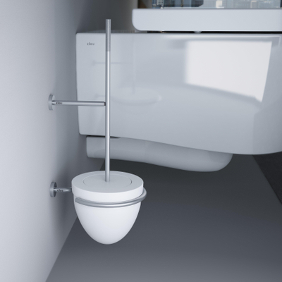 Clou Slim toiletborstelgarnituur 13.2x37cm rvs geborsteld
