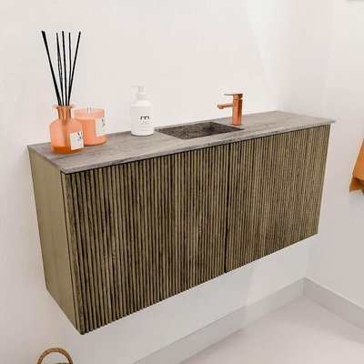 Mondiaz JOYA-DLUX 90cm meuble de salle de bains pour WC - couleur Dusk - Vasque FAYE position Milieu 1 trou de robinet couleur Oza.