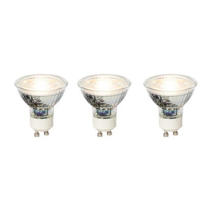 Luedd Lampe LED - lot de 3 - GU10 - 4W - 3000K - 310LM - à intensité réglable